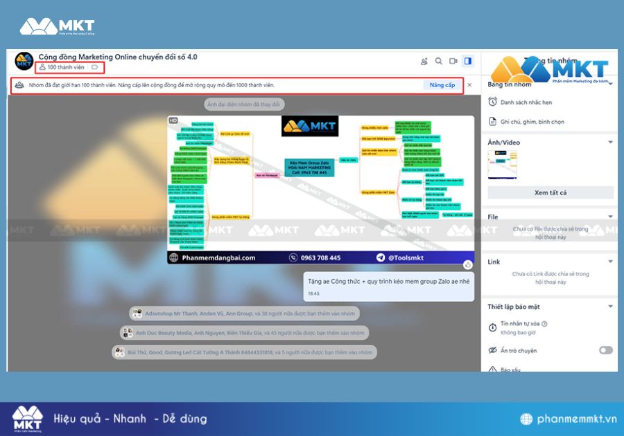 Nâng cấp nhóm Zalo lên cộng đồng trên máy tính