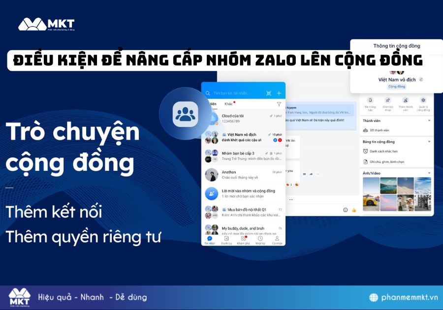 Điều kiện để nâng cấp nhóm Zalo lên cộng đồng